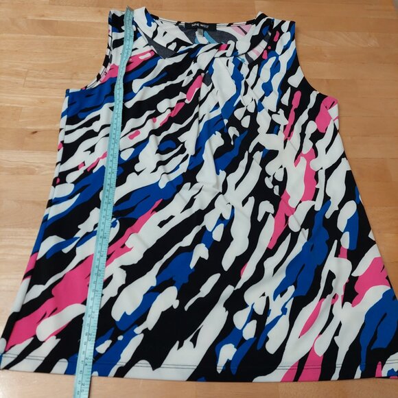 Nine West Multi Coloured Animal Print Patterned Sleeveless Tank Women's S - Picture 9 of 9